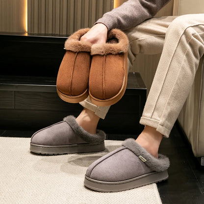 New Fluffy Winter Slippers with Thick Sole for Indoors