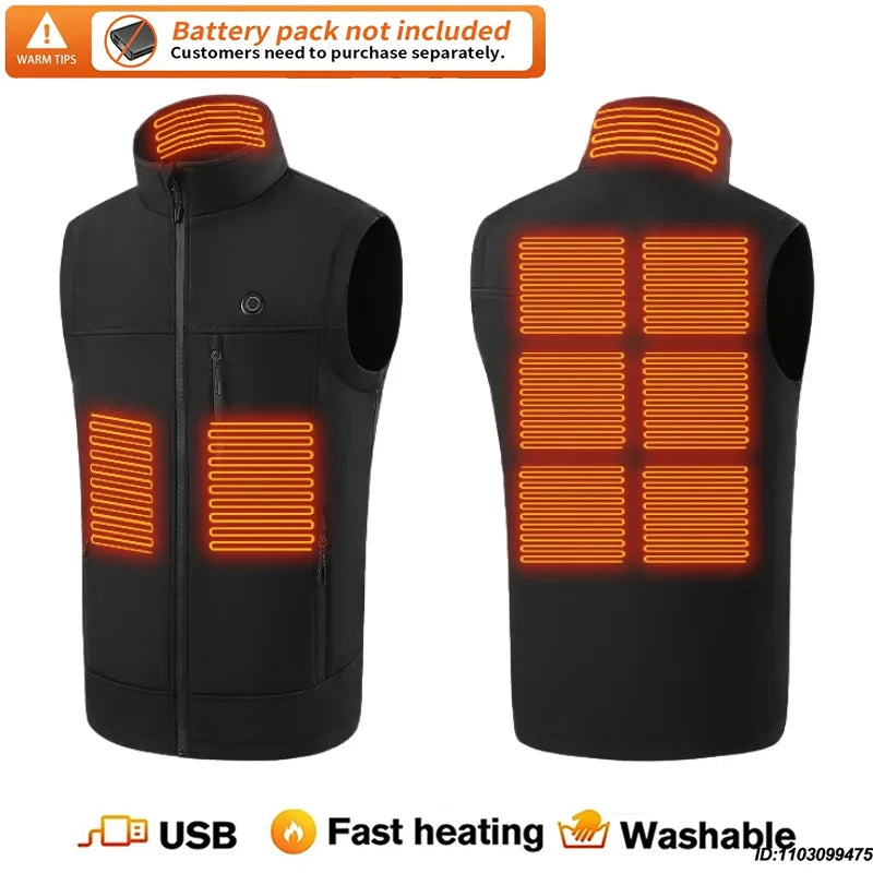 Men & Women 9 Areas Heated Vest