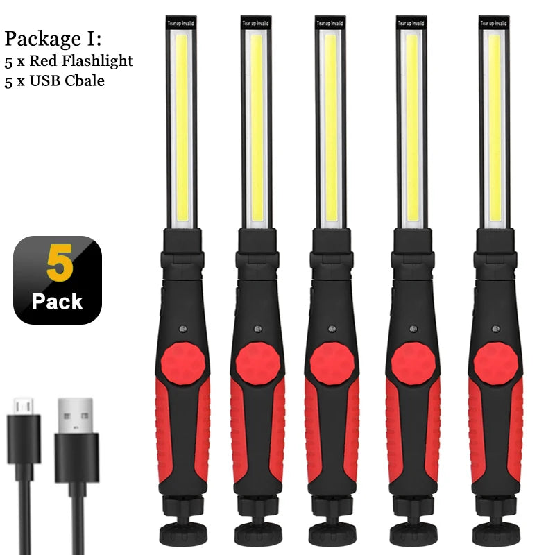 LED Work Folding Flashlight with Magnetic Base