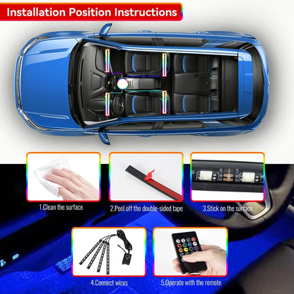 Neon LED Car Interior Foot lights