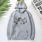 Three Horse Head Pattern Printed Hoodies