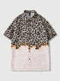 Leopard Pattern Print Men's Button Up Shirt