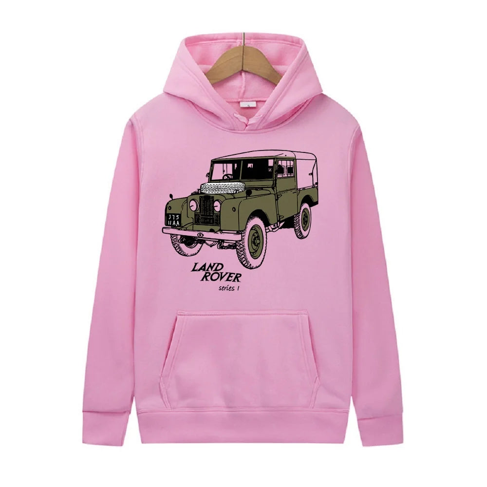 Classic Land Rover Pull Over Hoodie