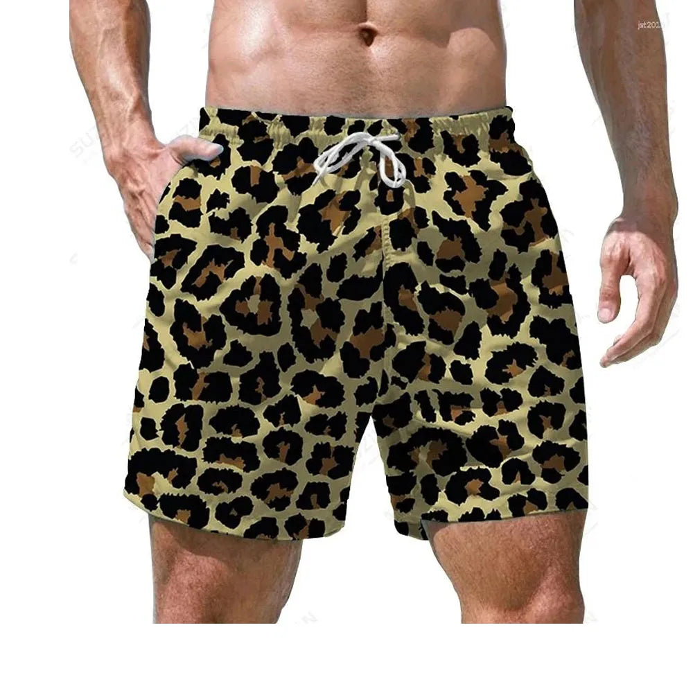 Animal Print Men's Beach Shorts