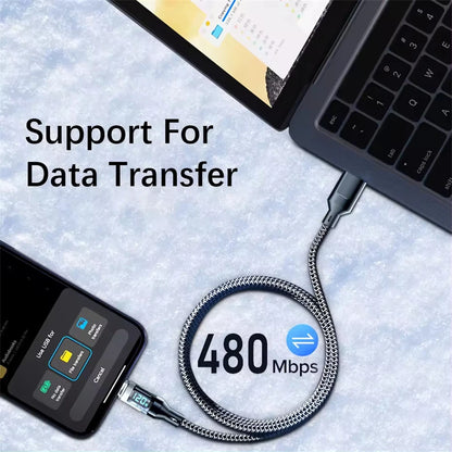 Super Fast Charging Cable, Real-time Digital Display