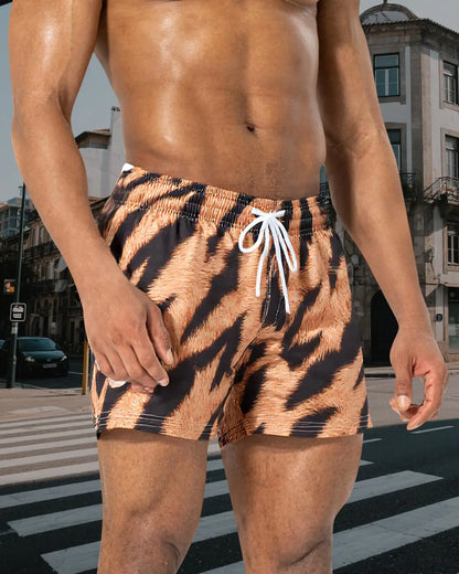 Men's Graphic Animal Print Workout Shorts