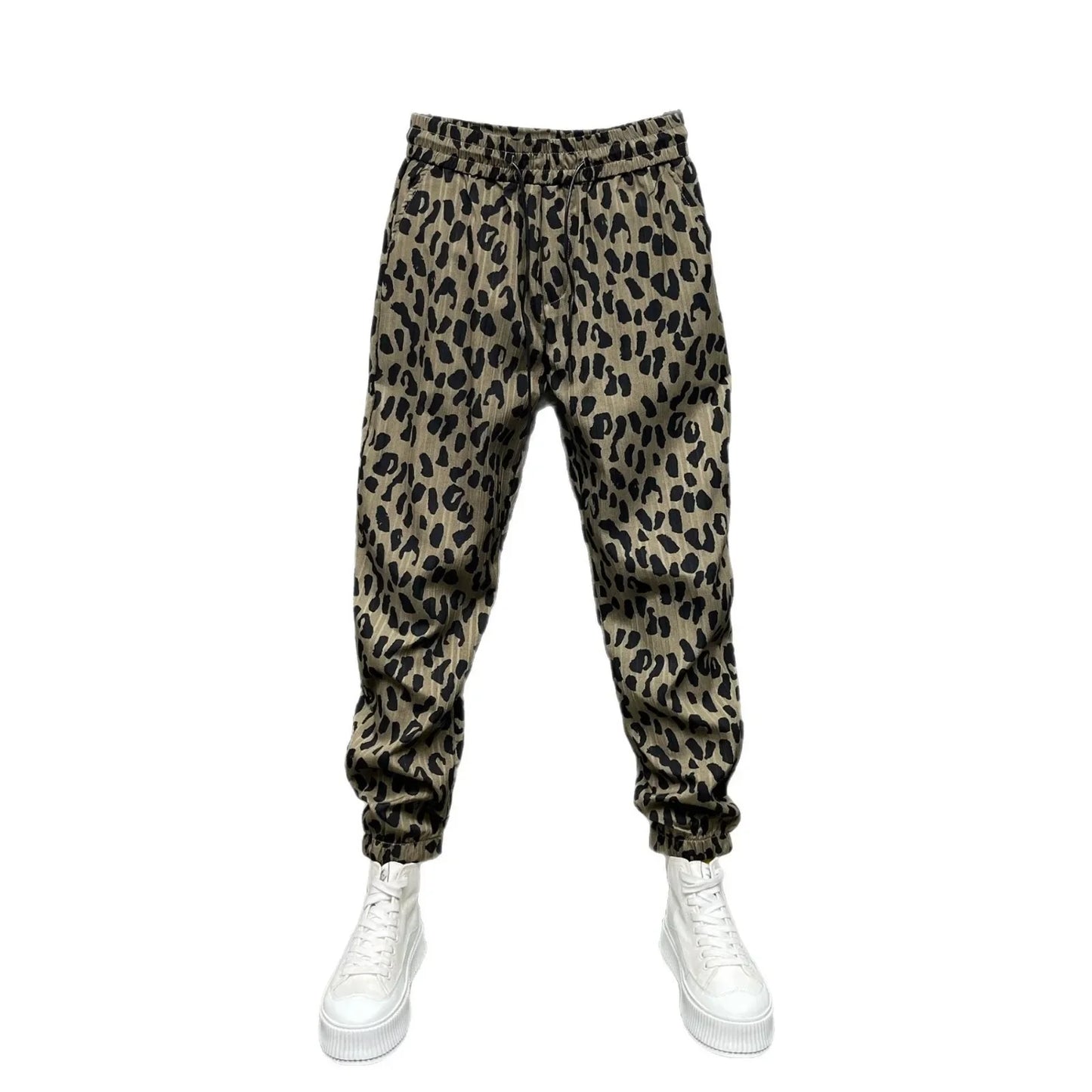Trendy Leopard Print Casual Pants
