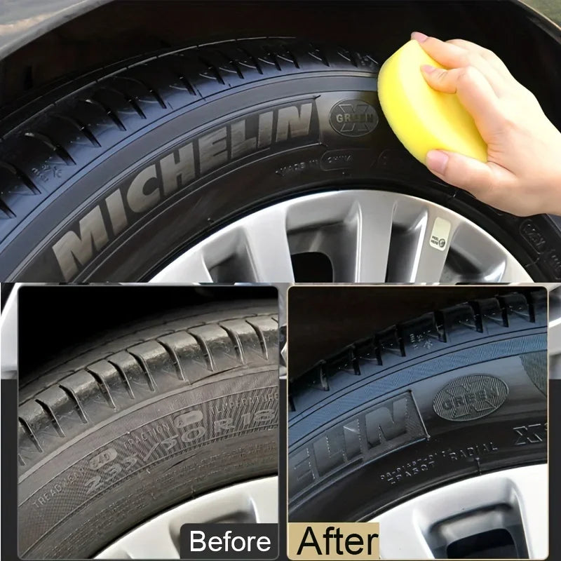 Black Shiny Tire wax - durable, long-lasting protection and repair for all kinds of tires