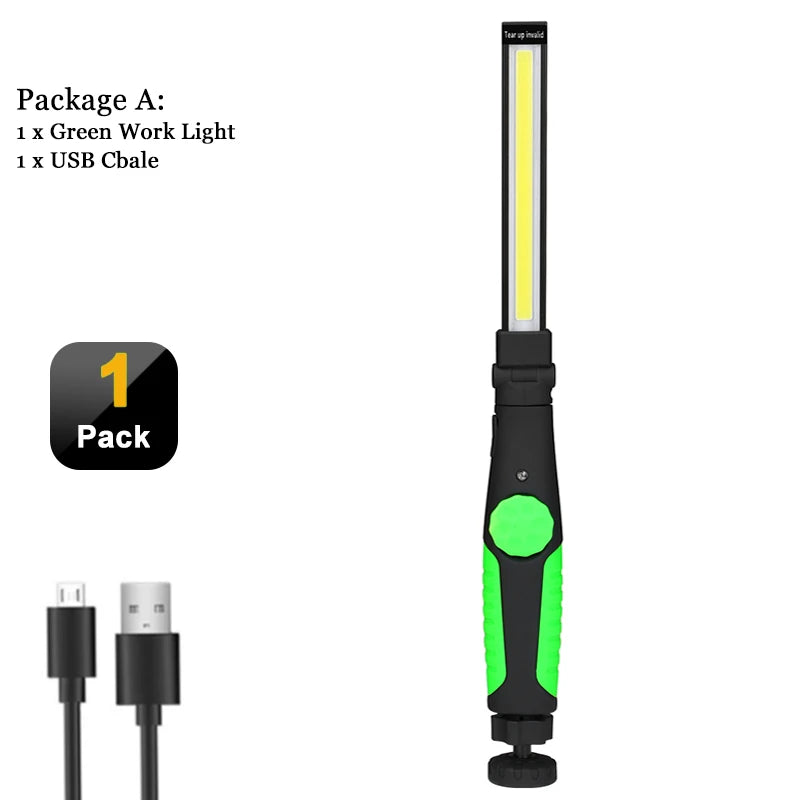 LED Work Folding Flashlight with Magnetic Base