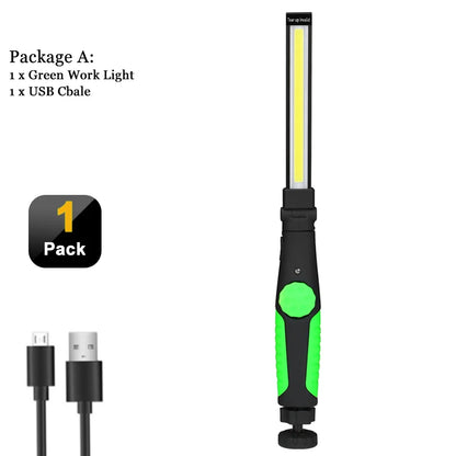 LED Work Folding Flashlight with Magnetic Base