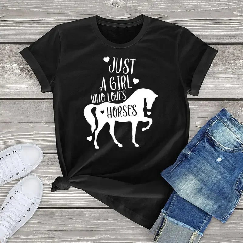 "Just A Girl Who Loves Horses" T Shirt