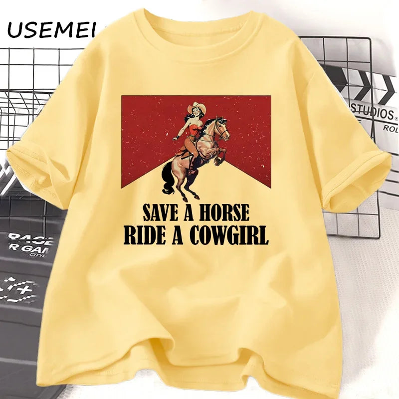 Save A Horse Ride A Cowgirl T-shirt