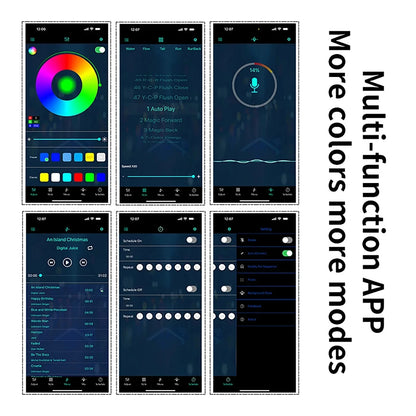 2/3/4/5M RGB Car Interior Ambient LED Light Strip