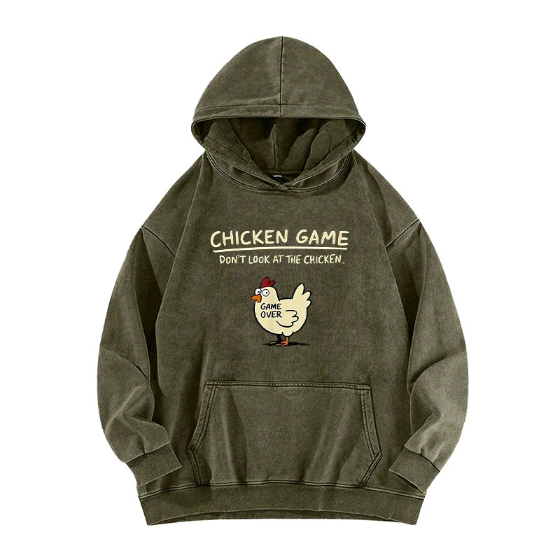 Chicken Game Don't Look At The Chicken Pattern Hoodie