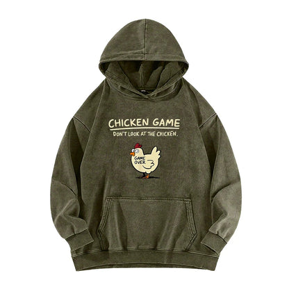 Chicken Game Don't Look At The Chicken Pattern Hoodie
