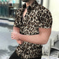 Summer Men's Hawaiian Leopard Print Shirt