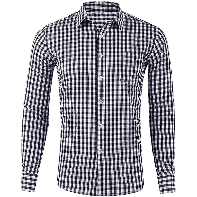 men's long sleeve plaid shirt