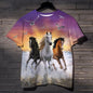 3D Horse Printed Designed T-Shirts