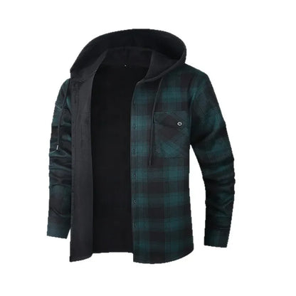 Thickened Flannel Plaid Hoodie