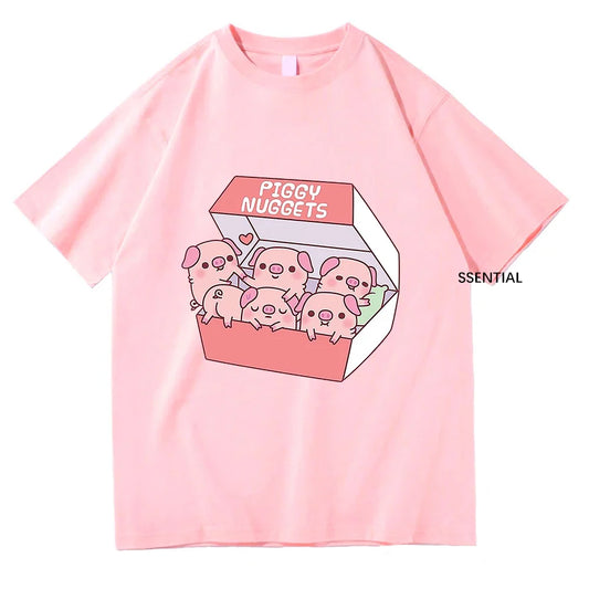 Cute Piggy Nuggets Funny T Shirts Men/Women
