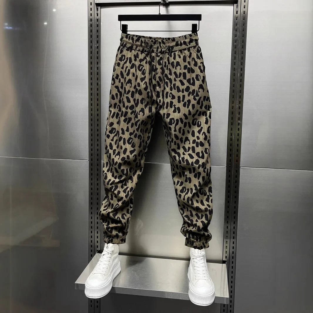 Trendy Leopard Print Casual Pants