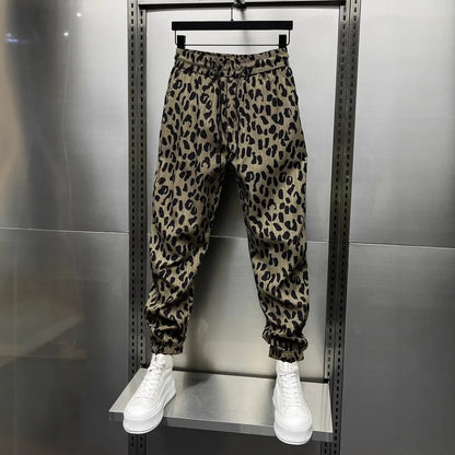 Trendy Leopard Print Casual Pants