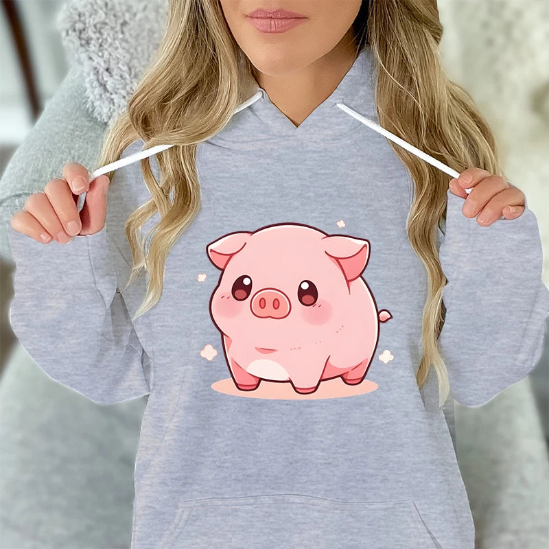 Women/Men Cartoon Pig Hoodie