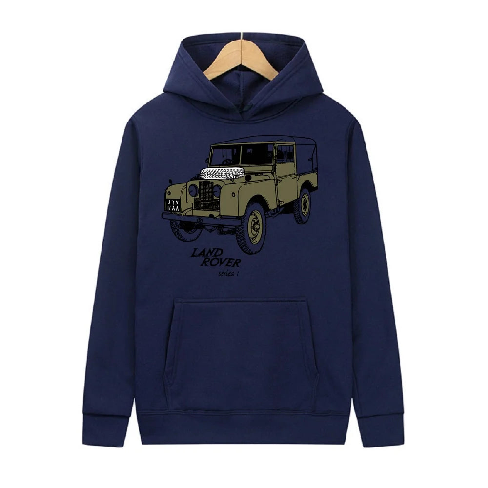 Classic Land Rover Pull Over Hoodie
