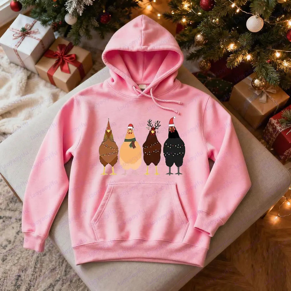 Christmas Chickens Hoodie