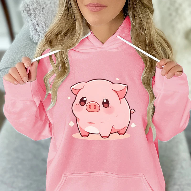 Women/Men Cartoon Pig Hoodie