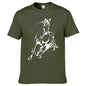 Running Horse Pattern Printed T-shirt
