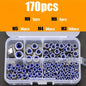 170/220/240pcs Stainless Steel Metric Locknut Kit