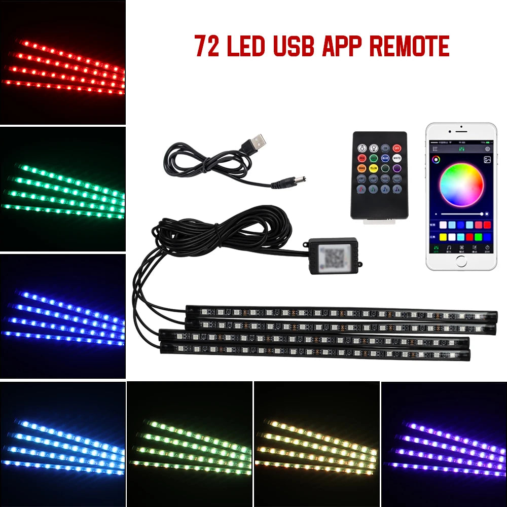 Neon LED Car Interior Foot lights