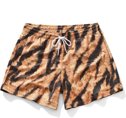 Men's Graphic Animal Print Workout Shorts