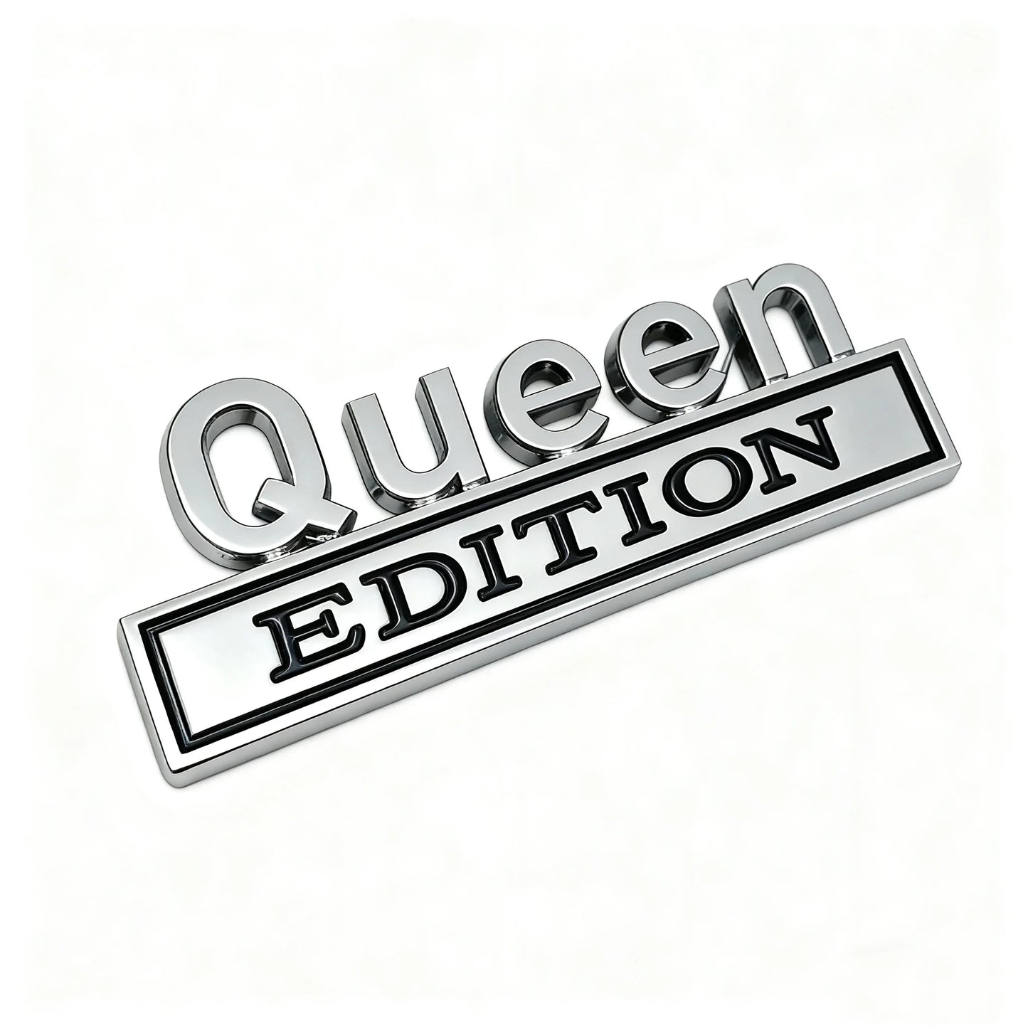1/2PC QUEEN EDITION 3D Metal Chrome Car Styling Decals Sticker