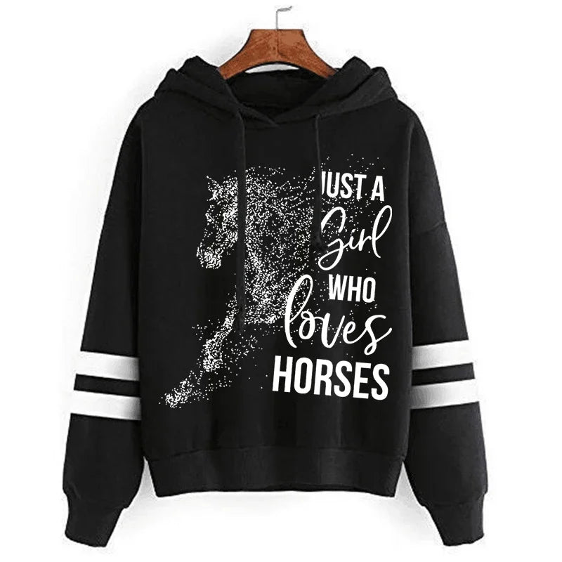 Just Loves Horses Hoodie