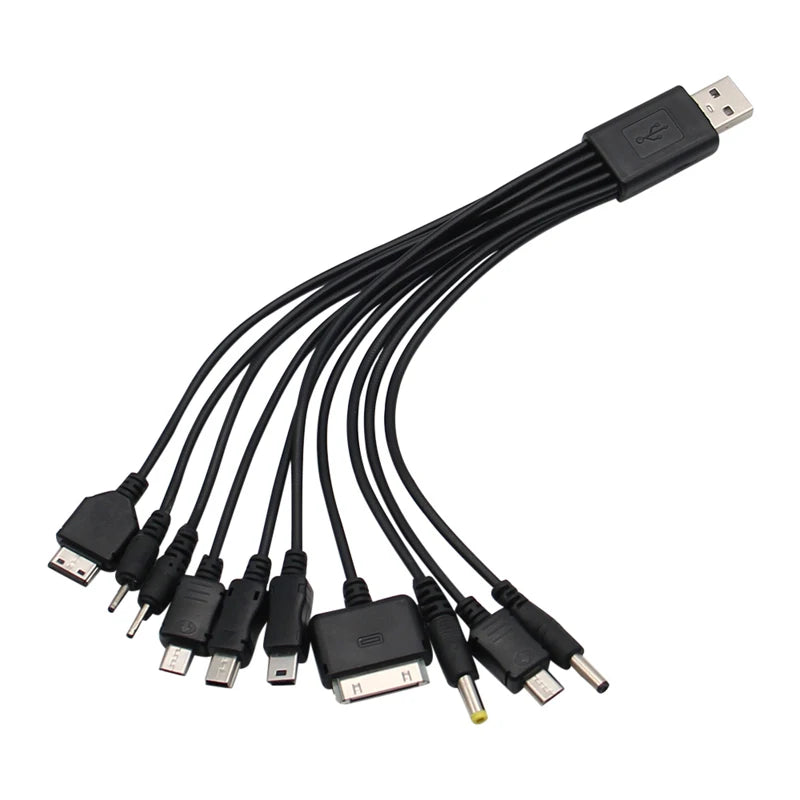 10In1 Multi-ports USB Cable, Universal Phone Charging Cable