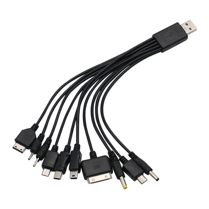 10In1 Multi-ports USB Cable, Universal Phone Charging Cable
