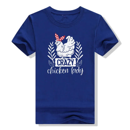 Crazy Chicken-Lady T-Shirt for Women