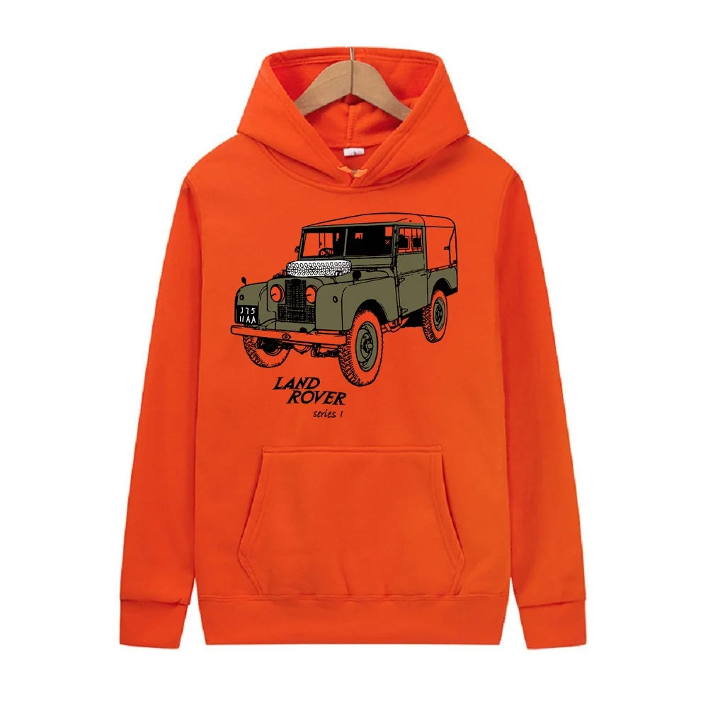 Classic Land Rover Pull Over Hoodie