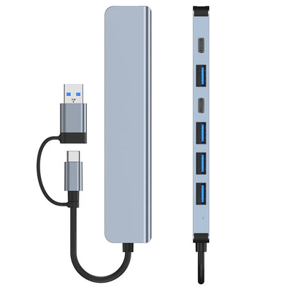 Aluminum 7 in 1 USB -HUB Extender