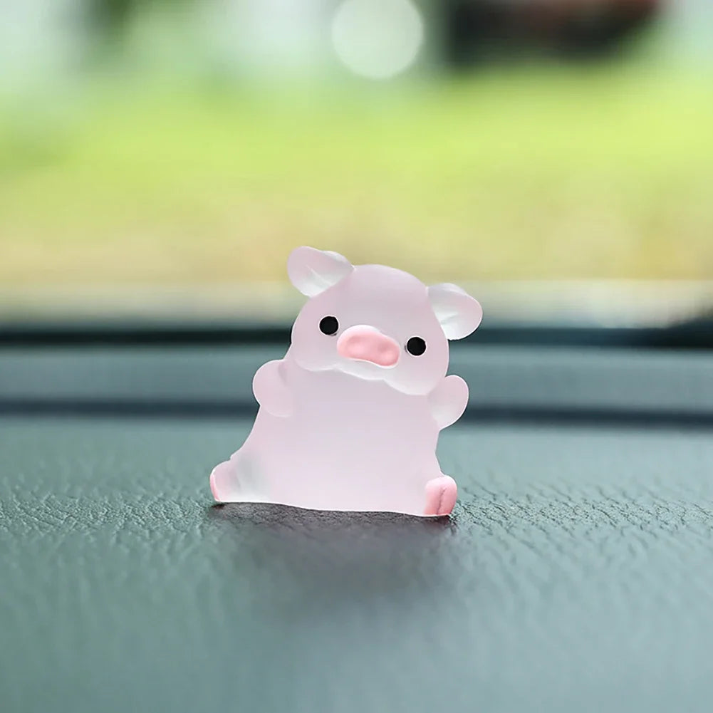 Car Center Console Resin Pink Pig Ornaments