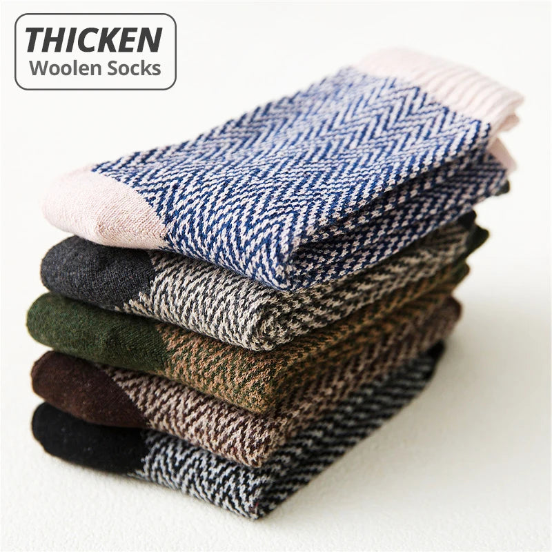 5 Pairs Deluxe Winter Men's Socks