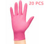 20/50/100PCS Pink Nitrile Gloves Disposable Gloves