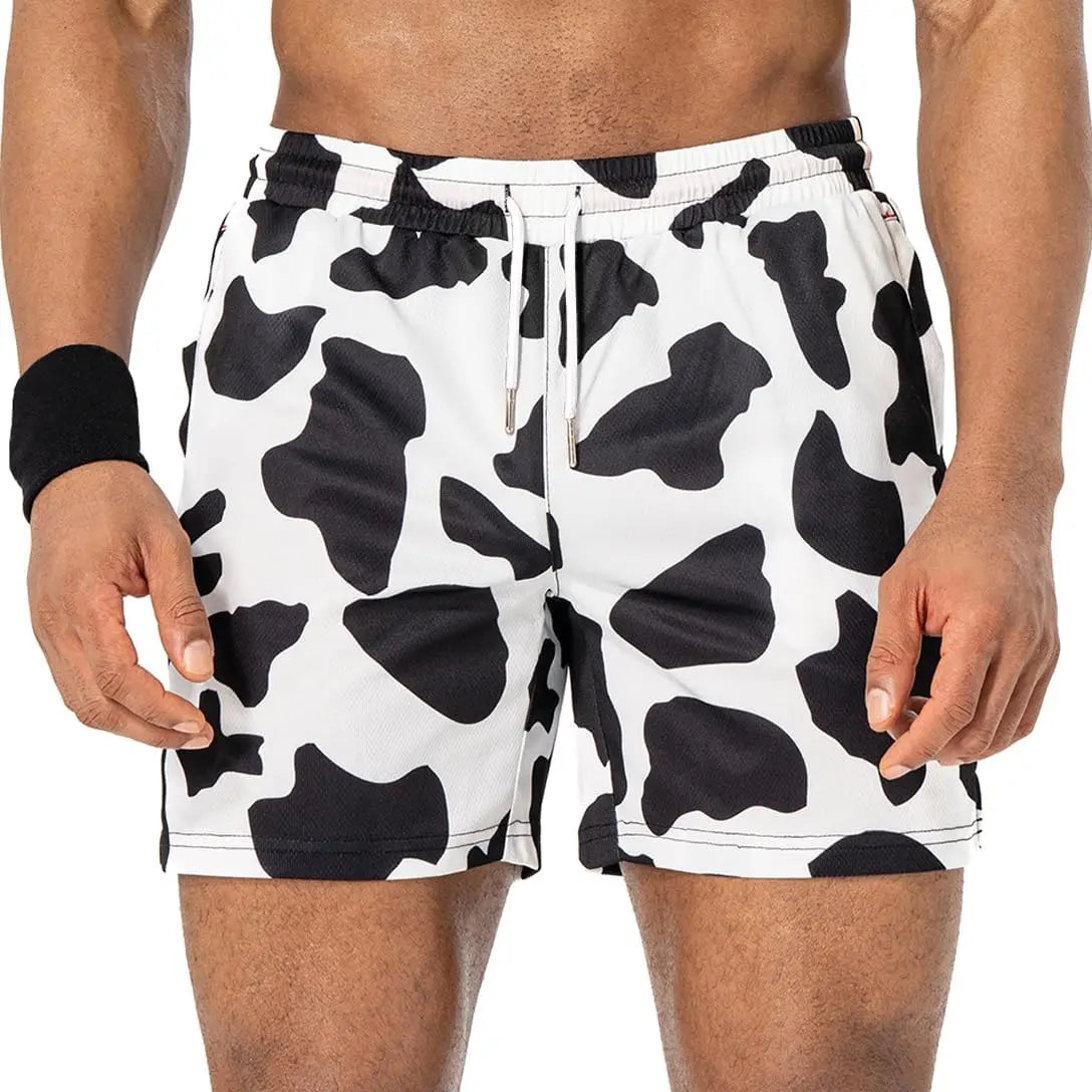 Men's Graphic Animal Print Workout Shorts