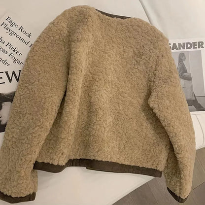 Original Tweed Style Lamb Wool Women's Jacket