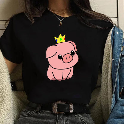 Lil King Pig Printed T-Shirt