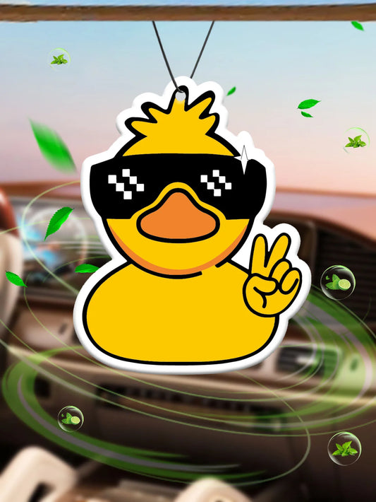 Funny and Cute Duck Wearing Sunglasses Style Car Air Freshener