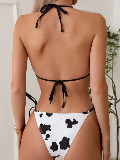 Woman's Cow Print Bikini