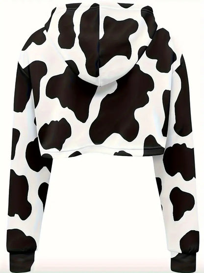 Cow Girl Cropped Hoodie